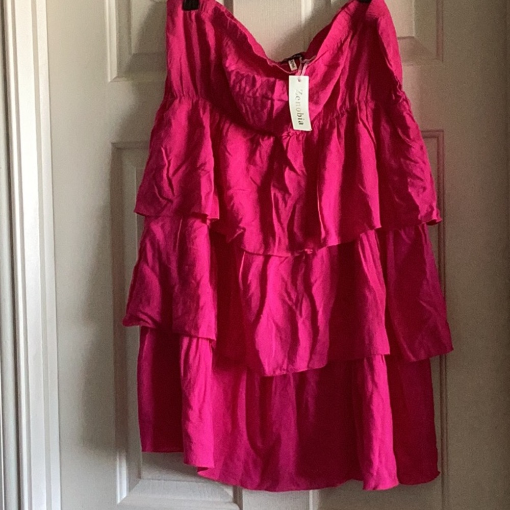 Hot Pink Ruffled Dress